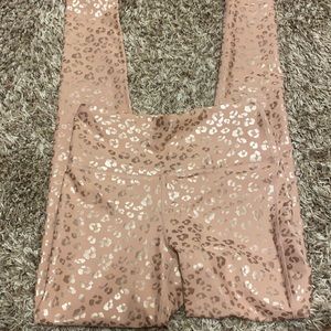 MONO B light pink with gold leopard print. NWOT